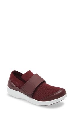 TRAQ by Alegria Qwik Sneaker in Wine Waves Leather 