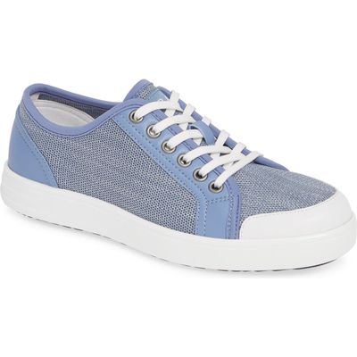 TRAQ by Alegria Sneaq Sneaker in Washed Blue Leather 