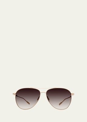 Trask Golden Titanium Aviator Sunglasses