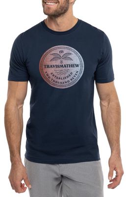 TravisMathew Climate Zone Graphic T-Shirt in Total Eclipse