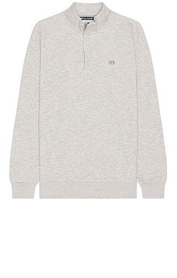 TravisMathew Cloud Quarter Zip 2.0 Sweater in Grey