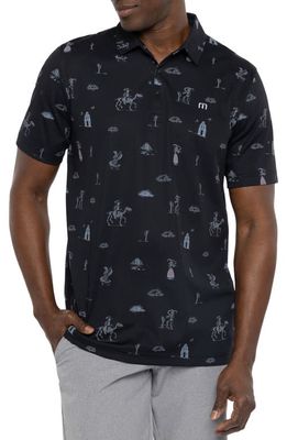 TravisMathew Desert Print Polo in Black