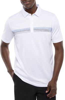 TravisMathew Floating Hotel Stripe Cotton Blend Polo in White