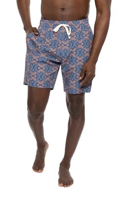 TravisMathew Great Falls Swim Trunks in Heather Dress Blues