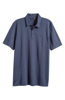 TravisMathew Handsome Town Classic Fit Short Sleeve Polo in Dress Blues