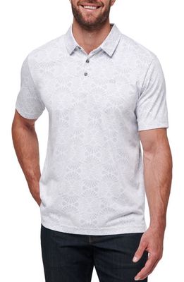 TravisMathew Hidden Spots Shell Print Piqué Polo in White