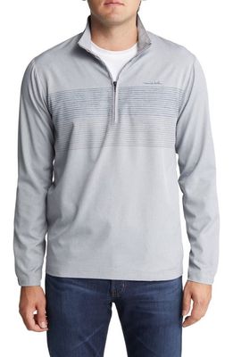 TravisMathew Iceland High Stripe Pullover in Heather Sleet