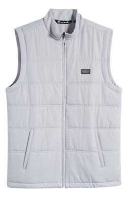 TravisMathew Interlude Quilted Vest in Heather Sleet