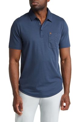 TravisMathew Like a Local Pima Cotton Blend Polo in Dress Blues