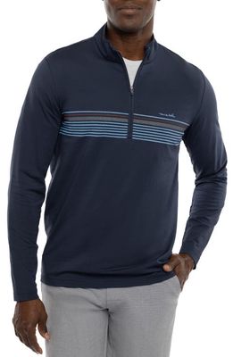 TravisMathew Make Music Stretch Quarter Zip Pullover in Total Eclipse