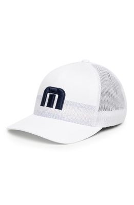 TravisMathew Megaphone Fitted Baseball Cap in White