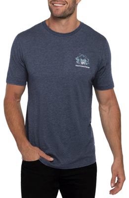 TravisMathew Picante Graphic T-Shirt in Heather Peacoat