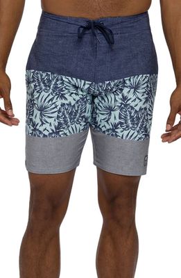 TravisMathew Swim-Up Bar Board Shorts in Heather Dress Blues