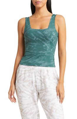 TravisMathew Tropical Bliss Tie Dye Square Neck Tank in North Atlantic Multi