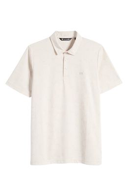 TravisMathew Warmer Tides Water Print Piqué Polo in Moonbeam