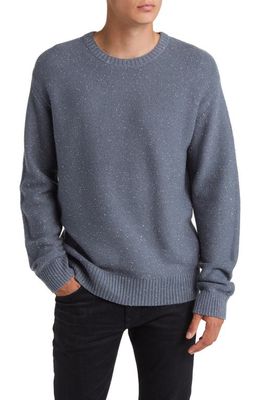 Treasure & Bond Donegal Crewneck Sweater in Blue Weather Donegal
