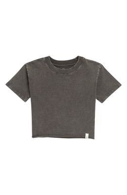 Treasure & Bond Kids' Crop T-Shirt in Black Raven Wash