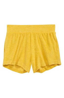 Treasure & Bond Kids' Knit Terry Cloth Shorts in Yellow Bamboo