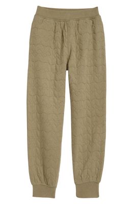Treasure & Bond Kids' Quilted Joggers in Olive Aloe