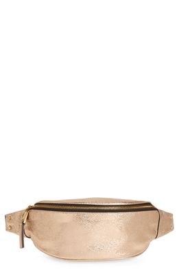 Treasure & Bond Mason Metallic Leather Belt Bag in Rose Gold