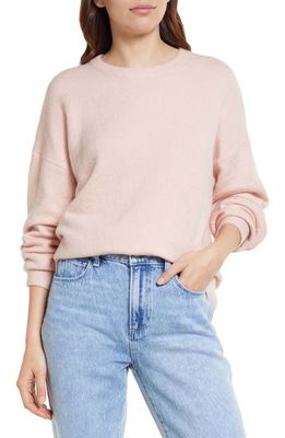 Treasure & Bond Organic Cotton Blend Crewneck Sweater in Pink Smoke