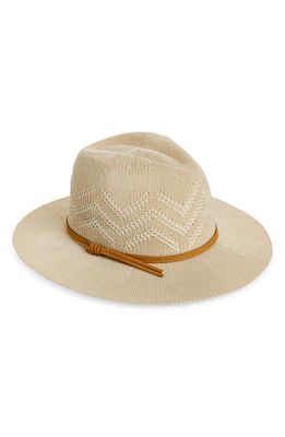 Treasure & Bond Packable Knit Wide Brim Hat in Ivory Combo