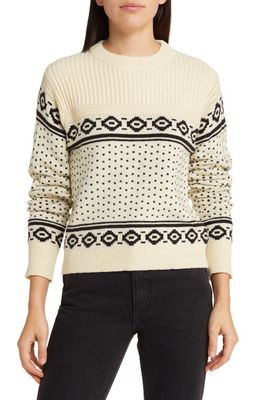 Treasure & Bond Pattern Sweater in Ivory- Black Combo