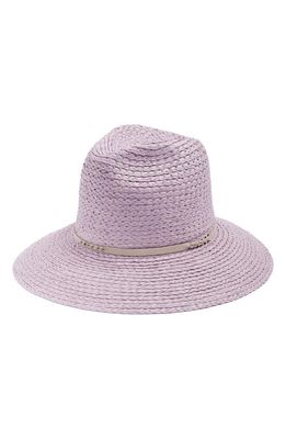 Treasure & Bond Relaxed Braided Paper Straw Panama Hat in Purple Mist