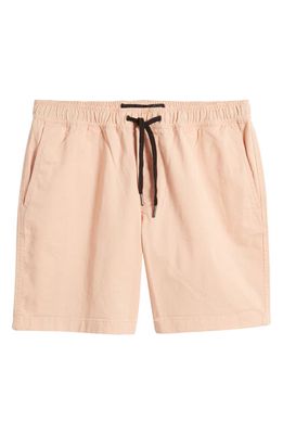 Treasure & Bond Solid Deck Stretch Cotton Shorts in Coral Dawn