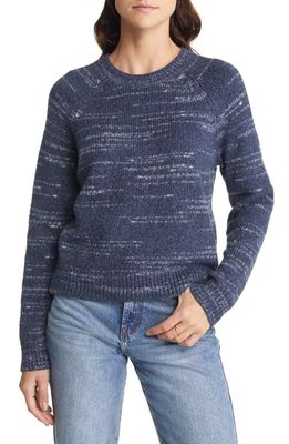 Treasure & Bond Space Dye Cotton Blend Sweater in Blue Vintage Spacedye