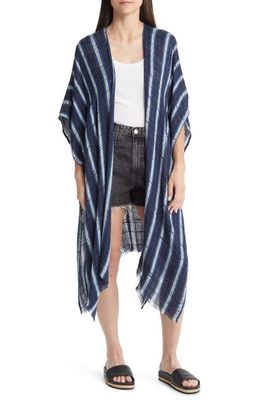 Treasure & Bond Stripe Slub Ruana in Navy Blazer Combo