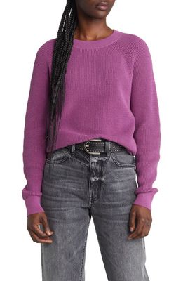 Treasure & Bond Thermal Knit Cotton Sweater in Purple Gem
