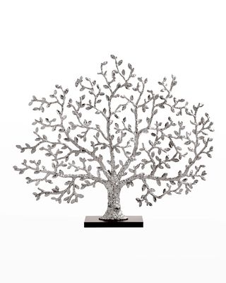 Tree of Life Silvery Fireplace Screen