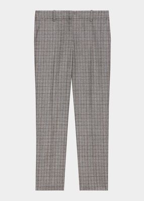 Treeca Slim-Fit Cropped Wool Trousers