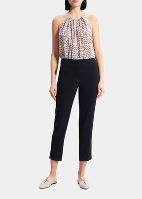 Treeca Slim-Leg Pull-On Pants