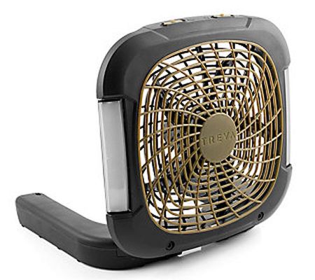 Treva 10" Portable Battery Powered Fan with Lig hts