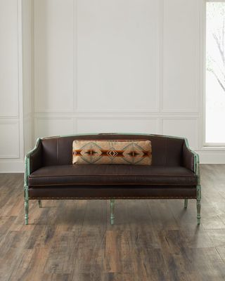 Trevin Leather Settee, 72.5"