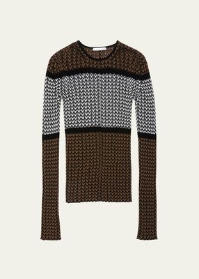 Tri-Color Crewneck Sweater