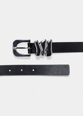 Tri Keeper Thin Leather Belt