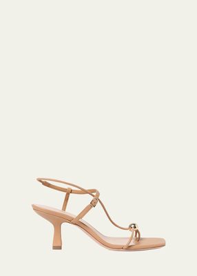 Triana Strappy Leather Dome Sandals