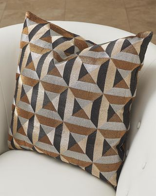 Triangle Marquetry Pillow