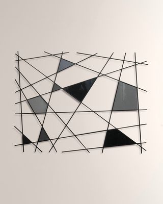 Triangulation B/W Wall Sculpture