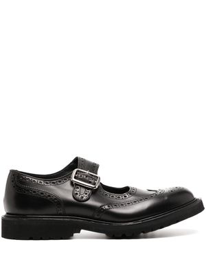 Tricker's brogue-detail buckled loafers - Black