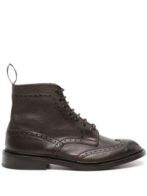 Tricker's Stow leather brogue boots - Brown