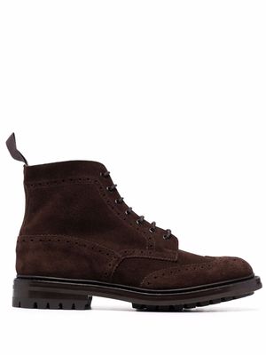 Tricker's Stow suede lace-up boots - Brown