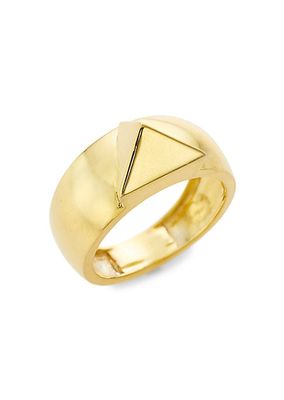 Trilogy 14K-Gold-Plated Pyramid Ring
