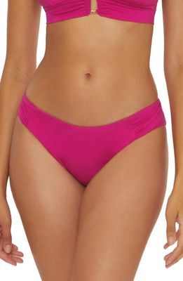 Trina Turk Monaco Side Tab Hipster Bikini Bottoms in Sangria