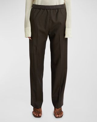 Trinity Wool Trousers with Leather Belt