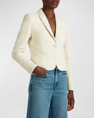 Triomphe Single-Button Tweed Jacket