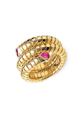 Trisola 18K Yellow Gold & Ruby Ring